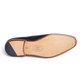 Black Leather Cap-Toe Derby Shoes