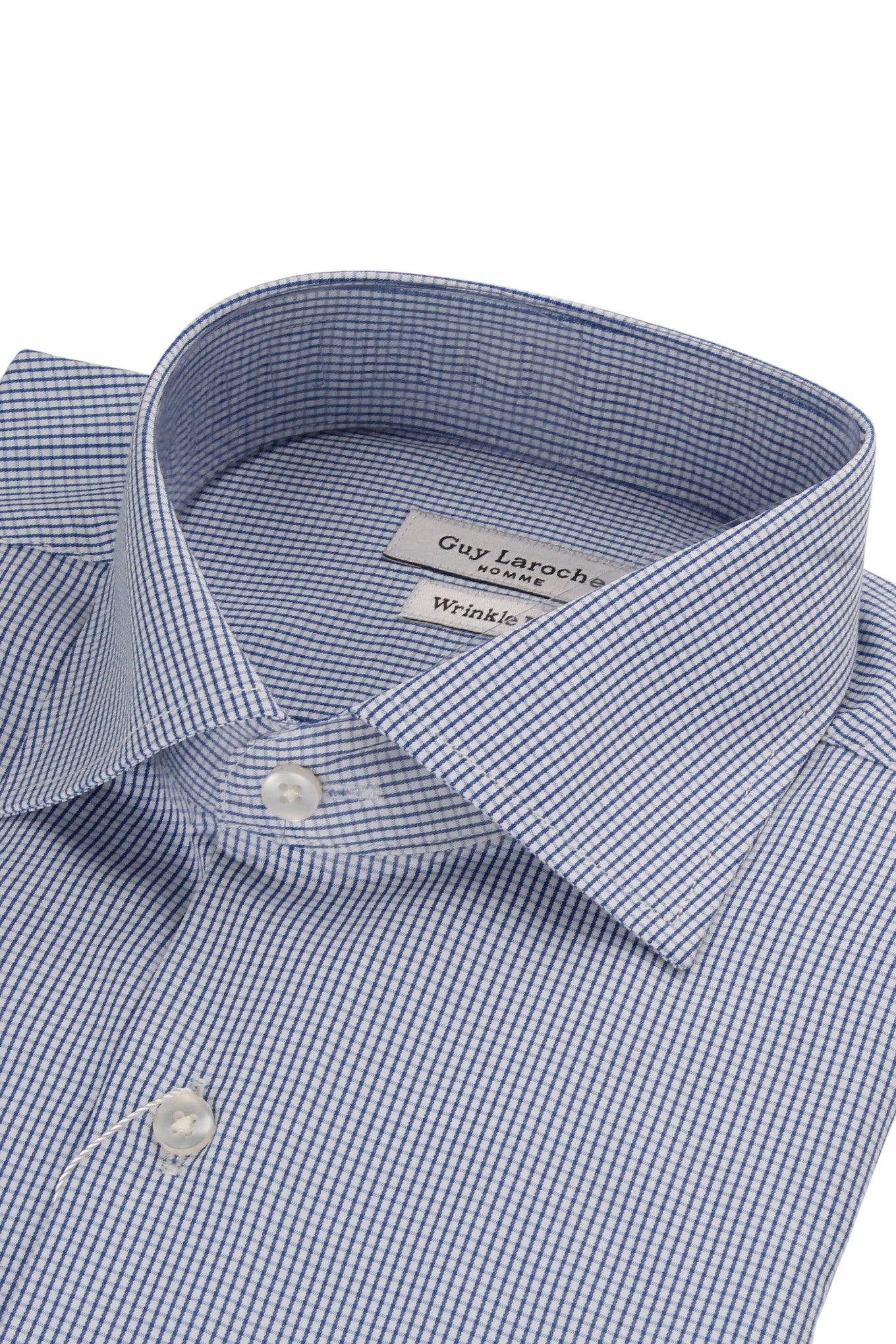 Guy Laroche Oxford Blue Check Shirt