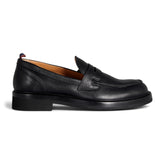 Black Leather Horsebit Loafers