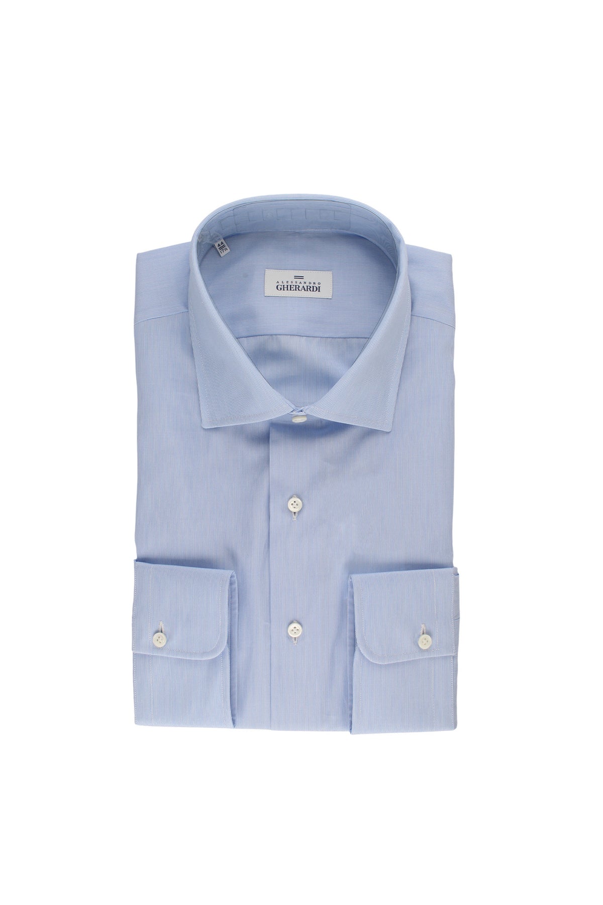 Alessandro Gherardi Azzurro Fine Pinstripe Shirt