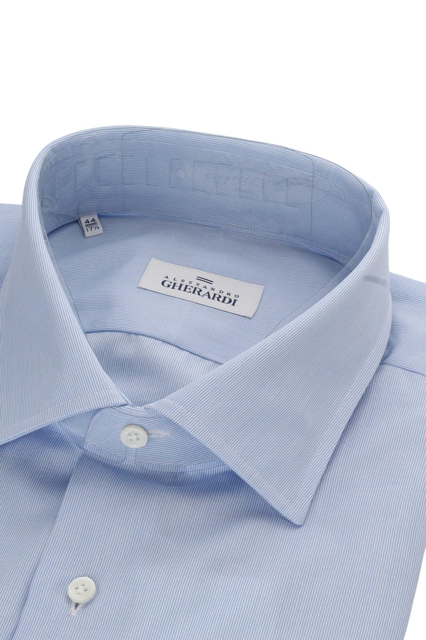 Alessandro Gherardi Azzurro Fine Pinstripe Shirt