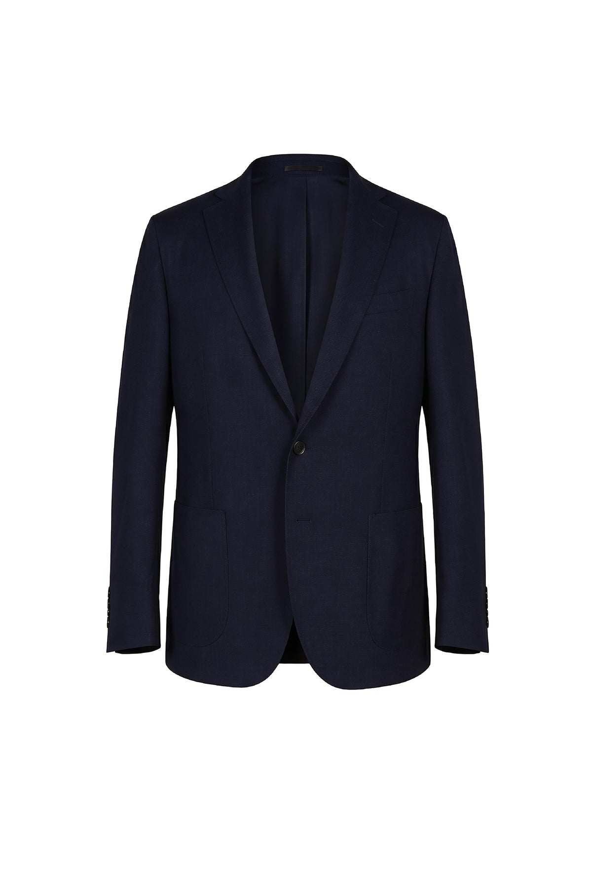 ZILLI Navy Blue Single-Breasted Blazer