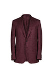 ZILLI Burgundy Textured Single-Breasted Blazer
