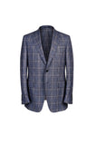 ZILLI Blue Checked Single-Breasted Blazer
