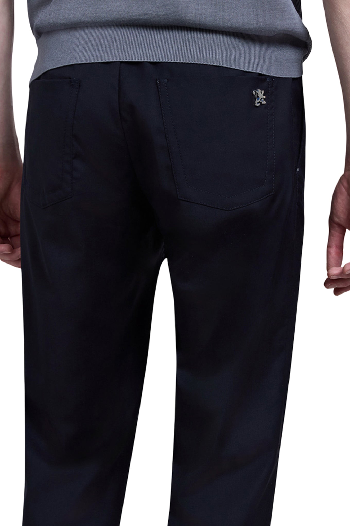 Dark navy blue “Metal Lion” trousers