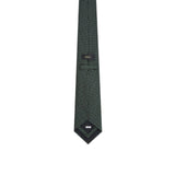 English green Pinhead tie with white polka dot pattern 8 cm