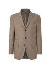 Brown wool and cashmere jacket with detachable vest