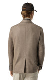 Brown wool and cashmere jacket with detachable vest
