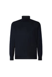Blue ultra fine 120s merino wool turtleneck