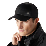 Black nylon baseball cap