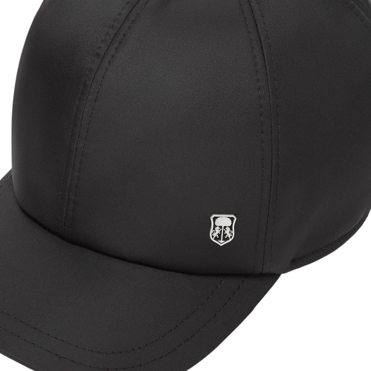 Black nylon baseball cap