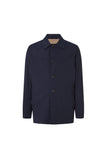 Blue stretch technical wool field jacket