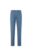 Cream garment-dyed gabardine trousers
