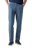 Cream garment-dyed gabardine trousers