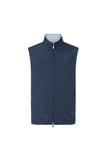 Blue technical poplin gilet