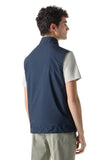 Blue technical poplin gilet