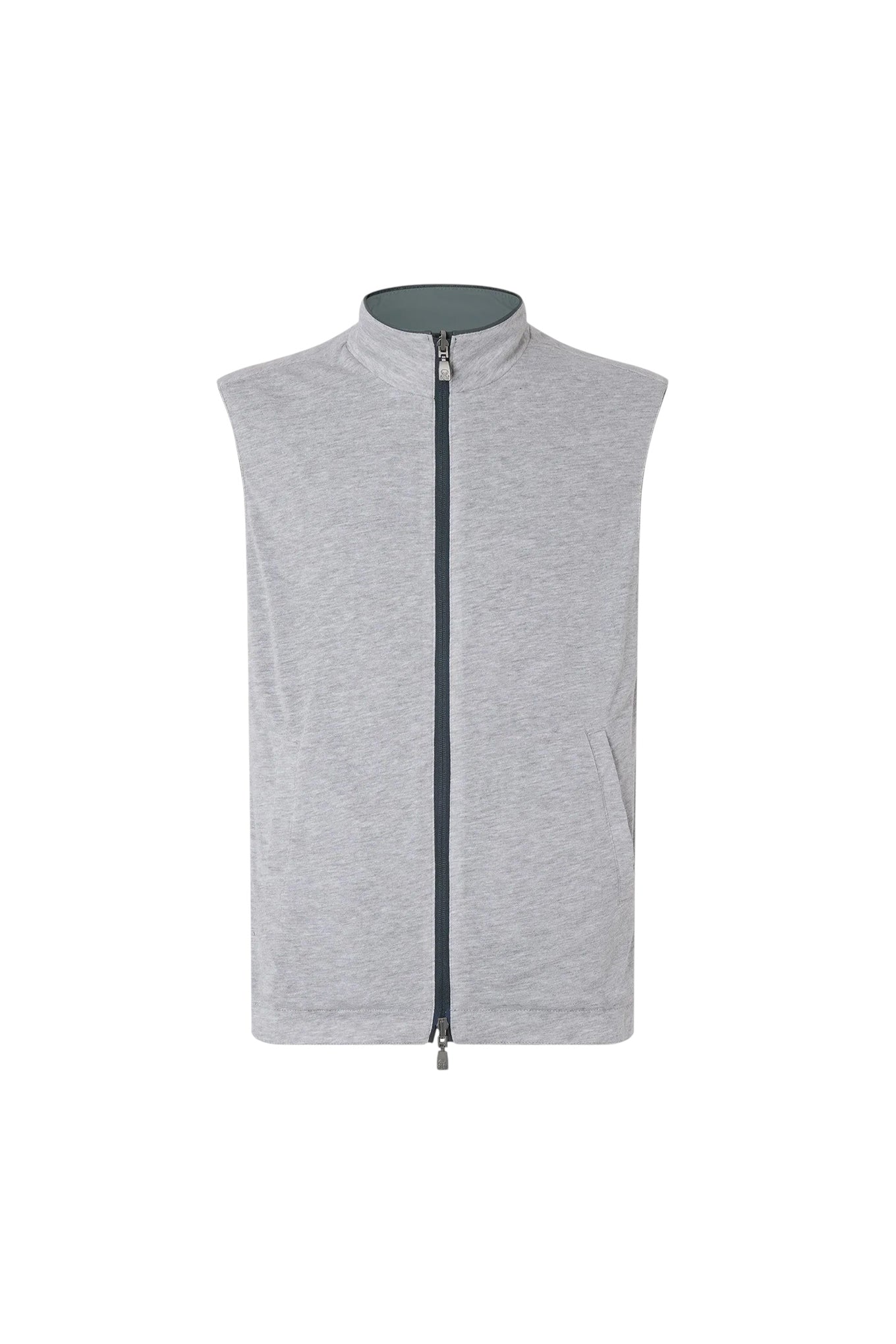Green technical poplin gilet