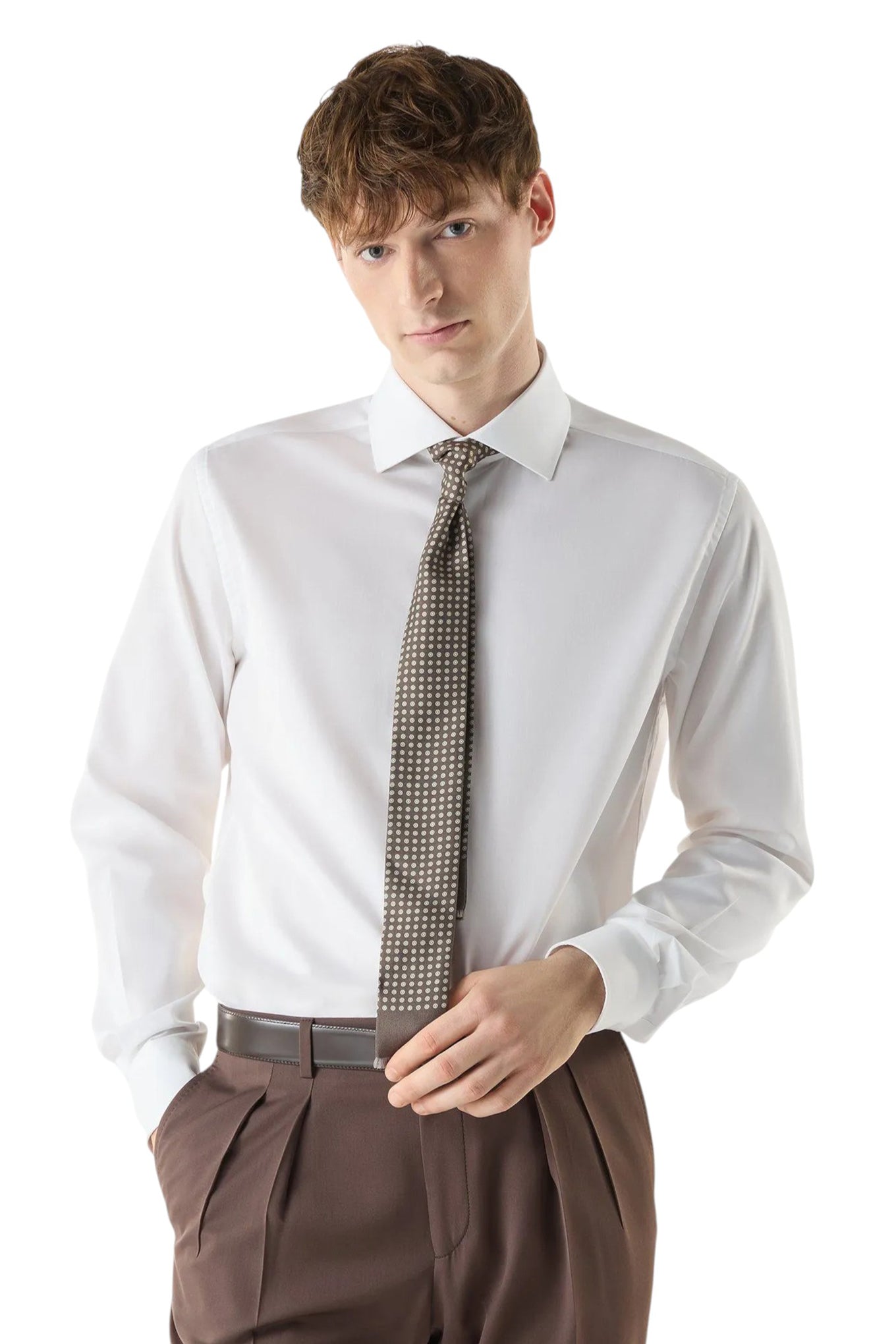 White cotton twill shirt