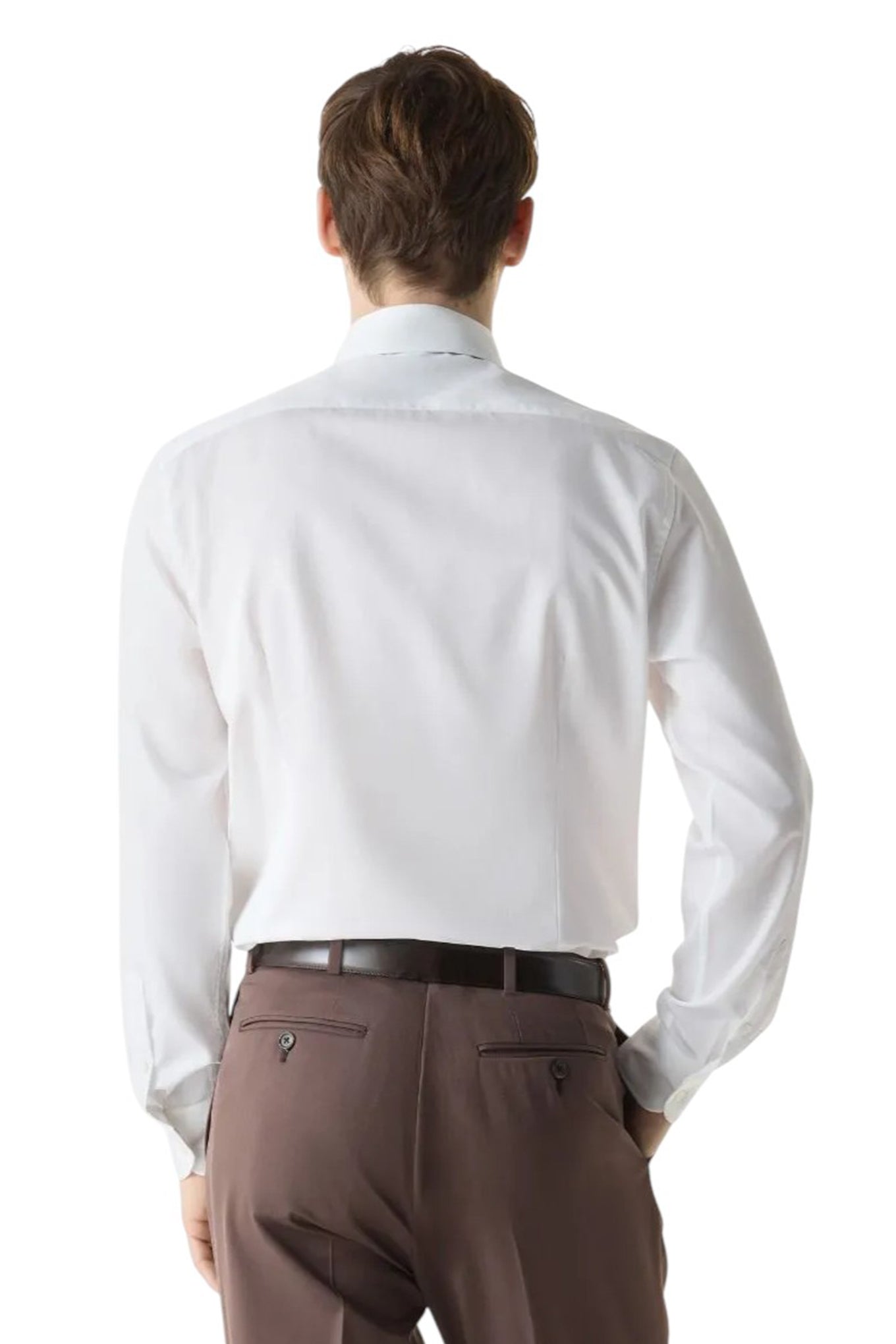 White cotton twill shirt