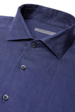 Blue pure linen shirt