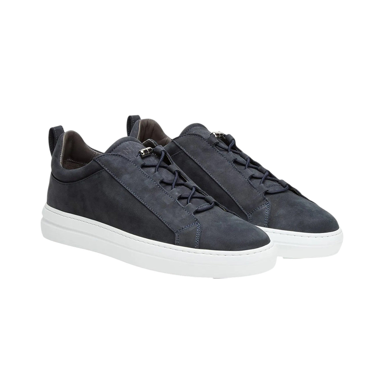 Blue nabuk trainers