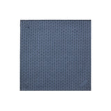 Blue pure silk pocket square with floral print