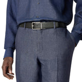 Black/taupe leather belt