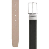 Black/taupe leather belt