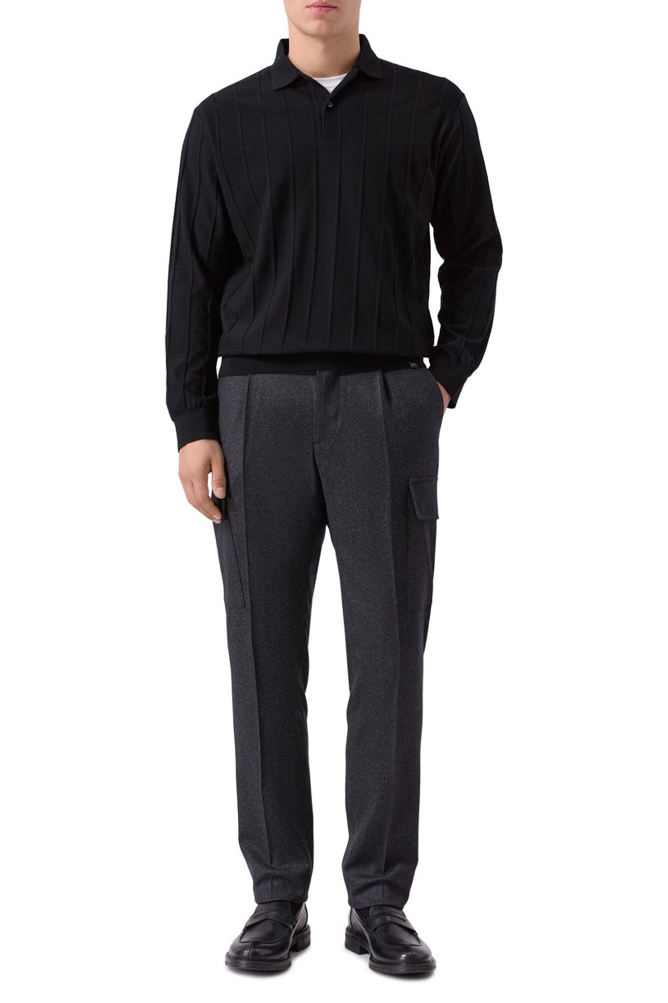 WOOL POLYESTER POLO SHIRT