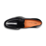 Mens black leather Easy loafer