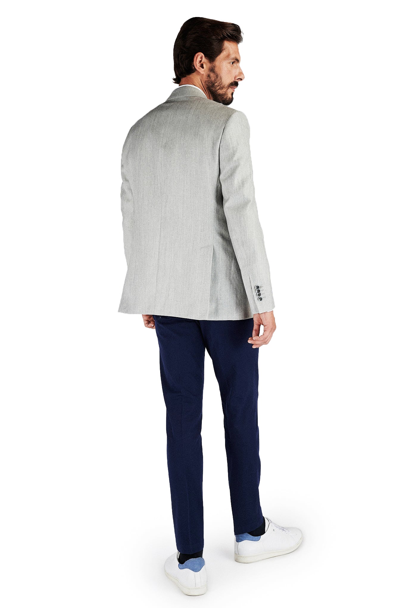 Mens Classic Slim Fit Blazer in linen and wool