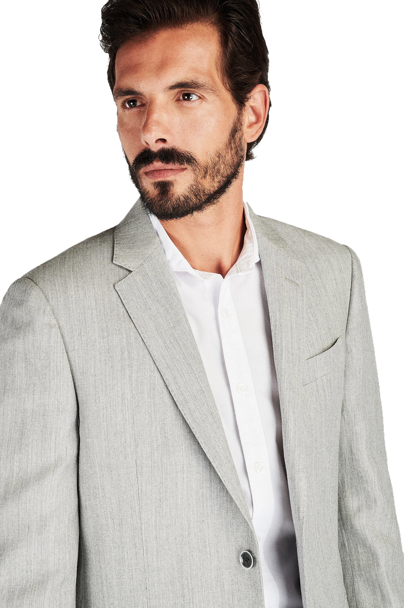 Mens Classic Slim Fit Blazer in linen and wool