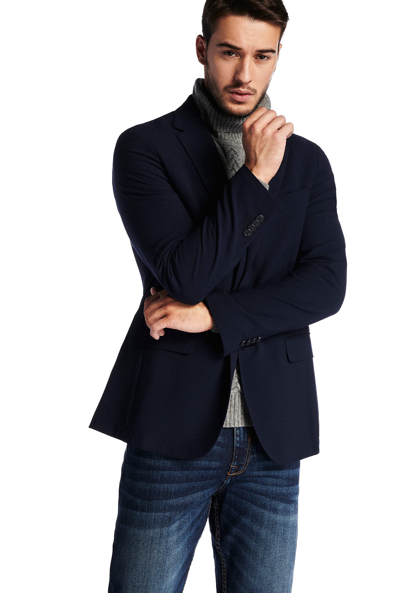 Mens Classsic Slim Fit Travel Blazer