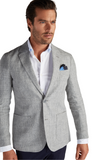 Mens Classic Slim Fit Linen Blazer