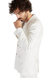 Mens Classic Slim Fit Linen Blazer
