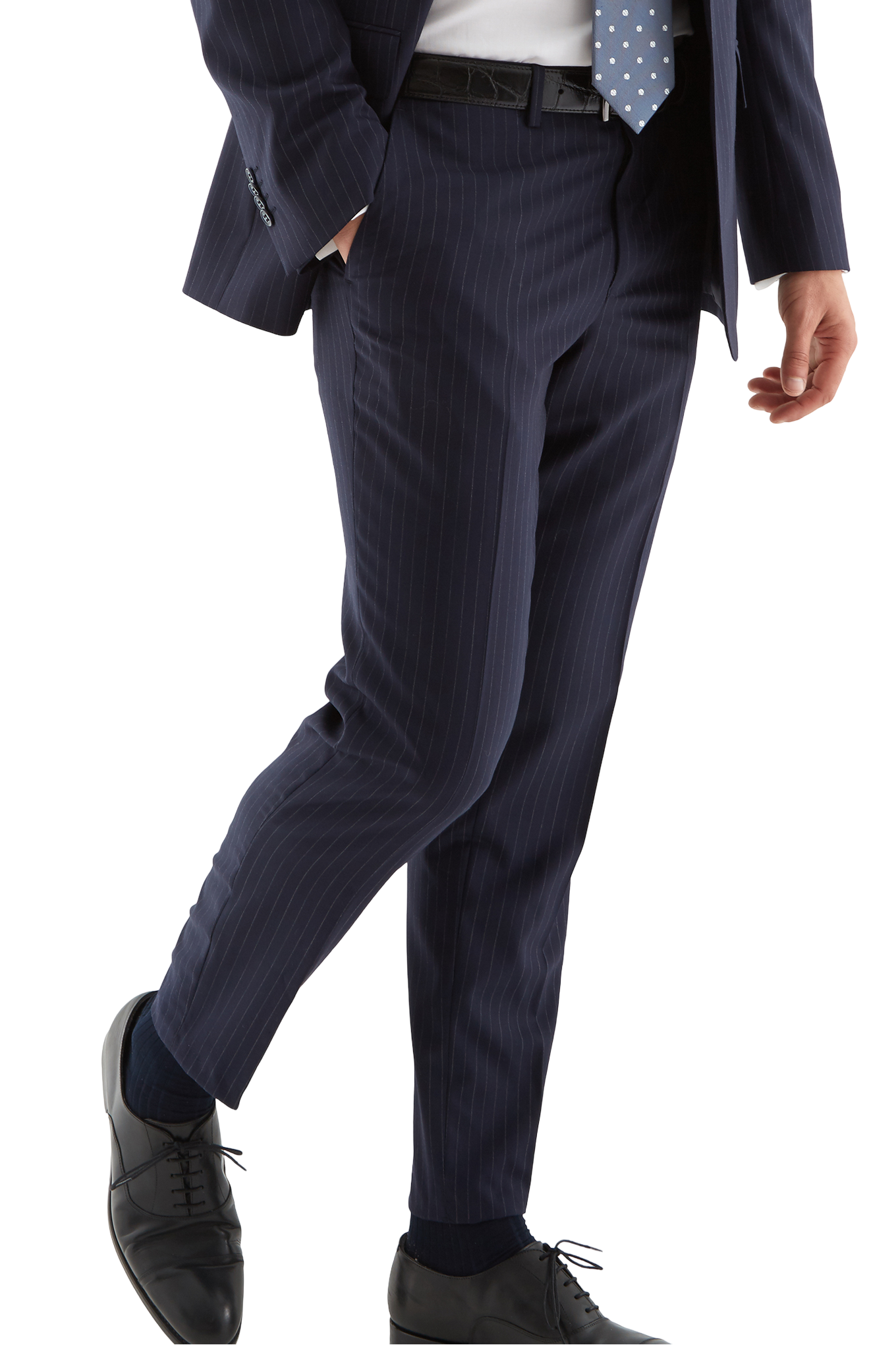 Mens Striped Slim Fit Suit