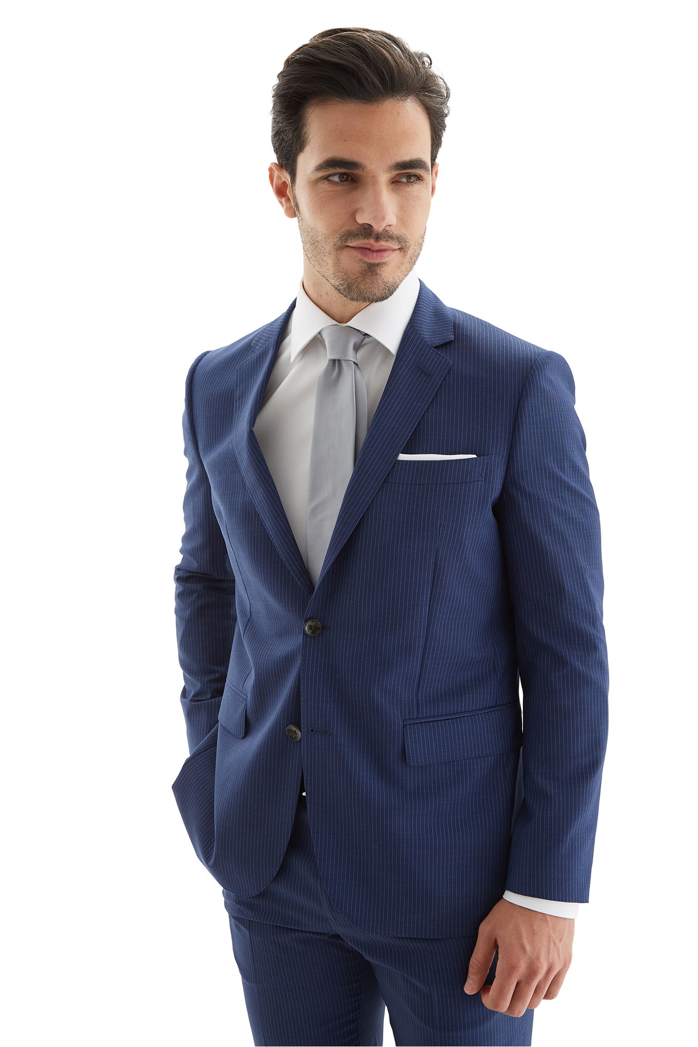 Mens Pinstripe Slim fit Classic Suit