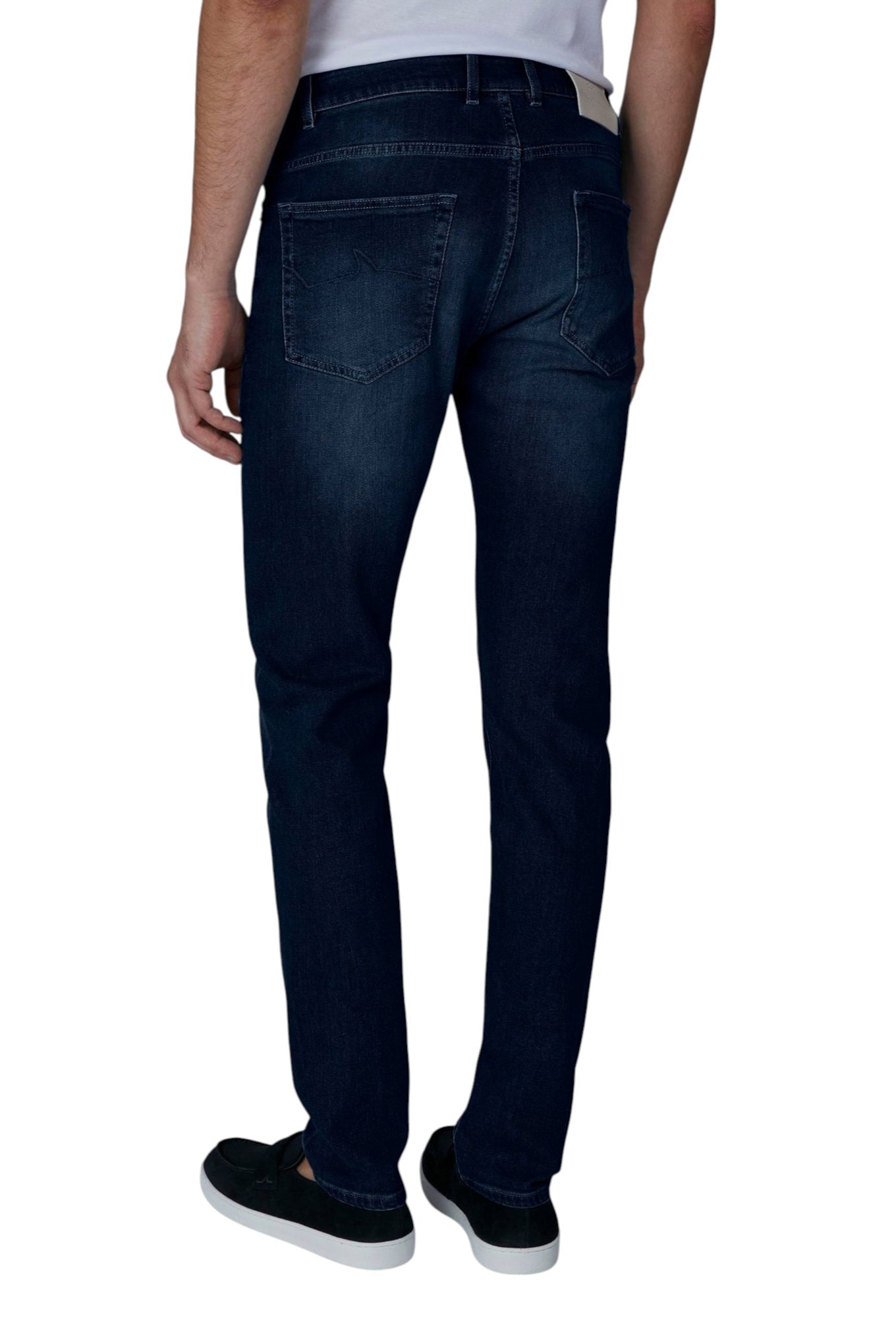 Paul Shark Men's Denim Fabric Regular Waist Straight Style Navy Jeans