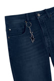 Paul Shark Men's Denim Fabric Regular Waist Straight Style Navy Jeans