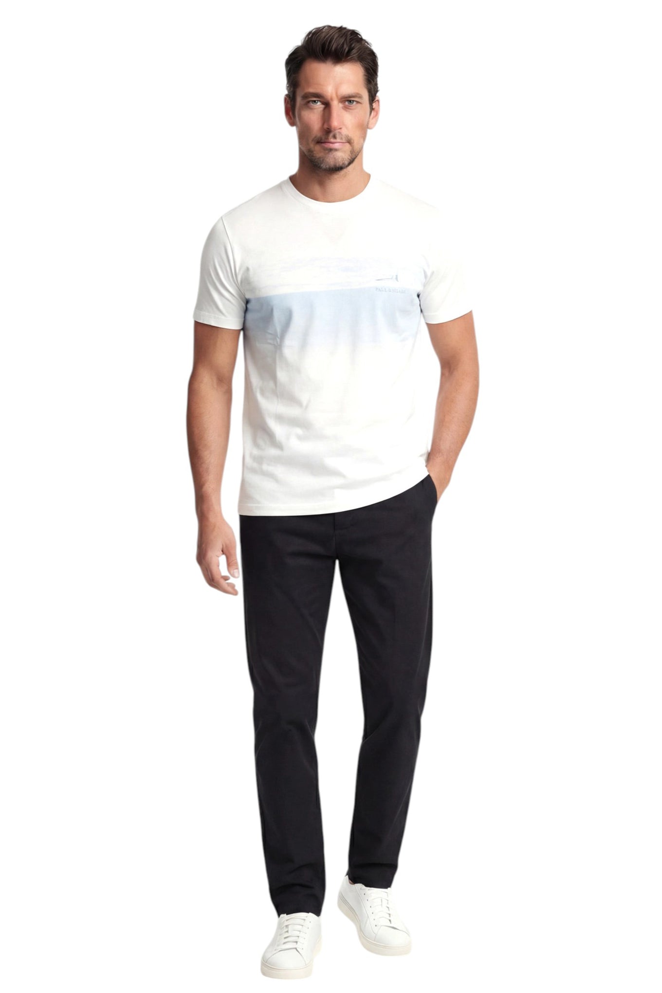 Paul & Shark Lightweight cotton short sleeve T-shirt with graphic